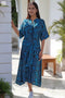 Mulmul Cotton Abbey Dress In Graphic Print